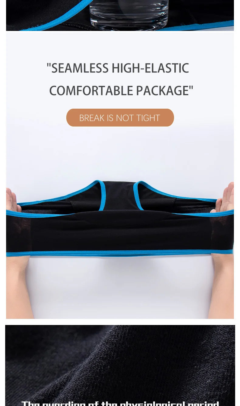 Cotton Women's Underwear Panties High Waist Briefs Solid Color Breathable Underpants Seamless Soft Lingerie Girls Fashion Briefs