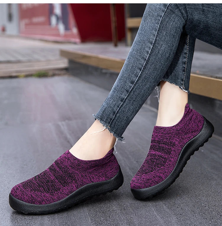 Women Fashion Sneakers Slip On Platform Sneakers Walking Women's Sneakers Plus Size Ladies Vulcanize Shoes Tenis Feminino
