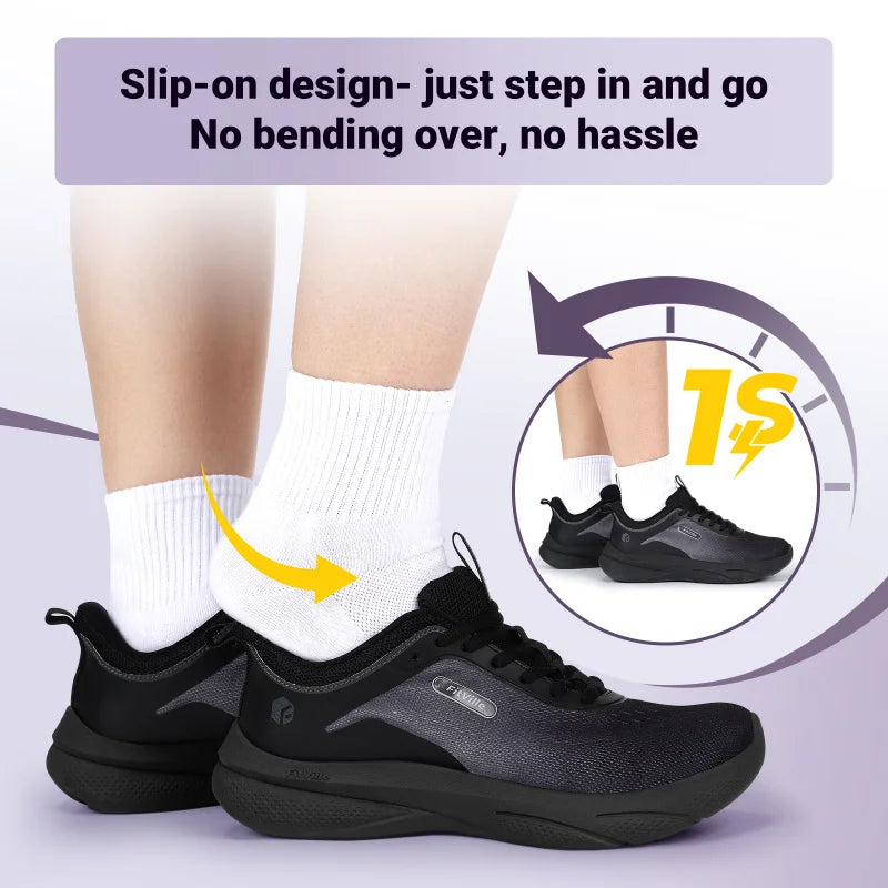 Women’s Wide Fit Walking Shoes – Lightweight Non-Slip Breathable Athletic Sneakers for Casual & Everyday Use