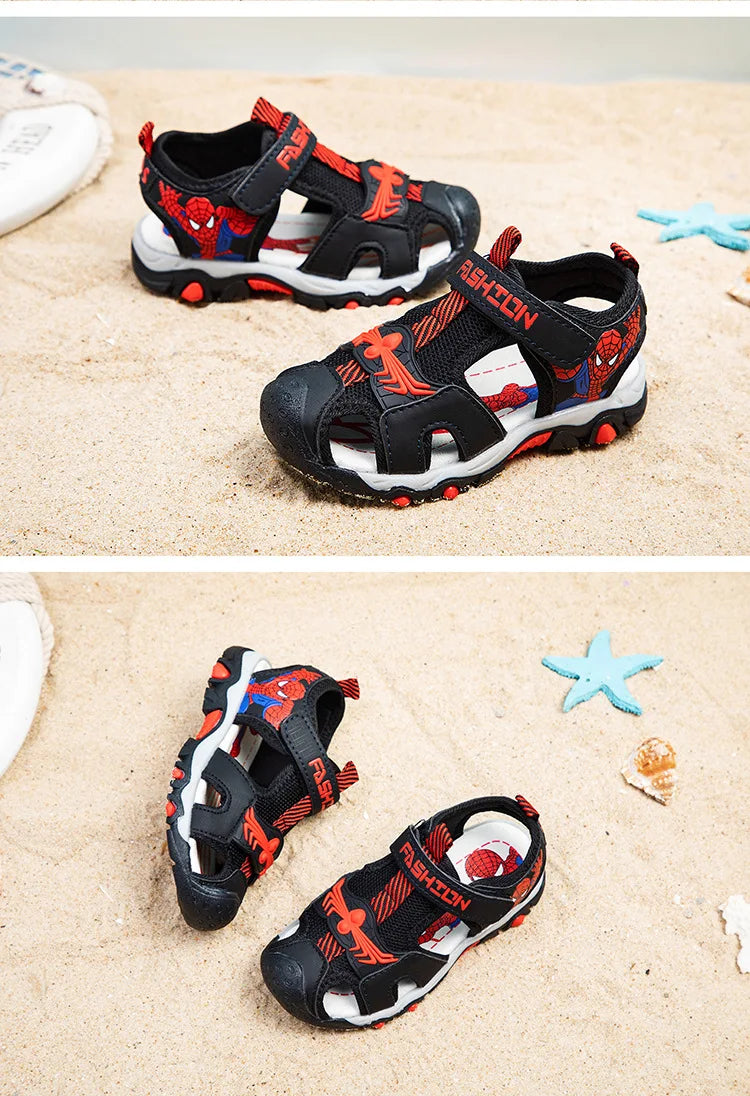 Boys Sandals Summer Kids Beach Shoes Children Shoes Cartoon Spiderman Boys Shoes Baby Sandals Soft Toddler Kids Sandals