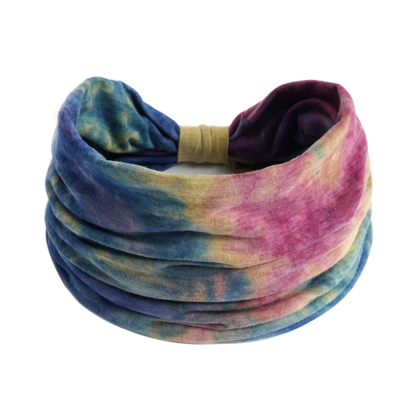 Bohol Headbands Women Wide Knotted Hairbands Elastic Turban Head Bands Non-Slip Floral Yoga Sports Sweatbands Workout Head Wraps