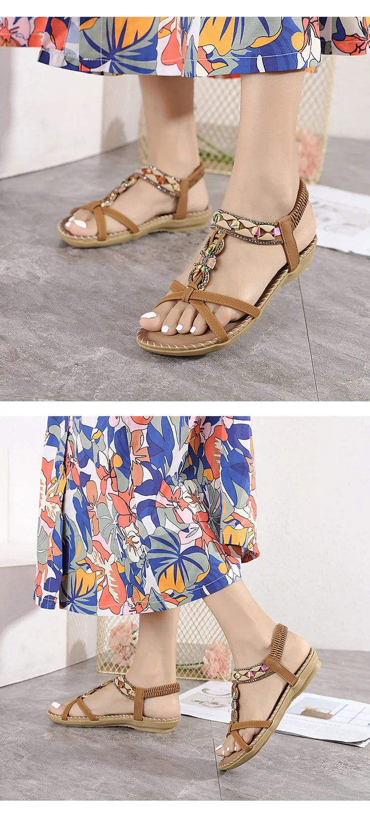 Sandals Shoes Women Summer Fashion Casual Ladies Shoes Party Women's Sandals Beach Flat Sandal Women Footwear Female