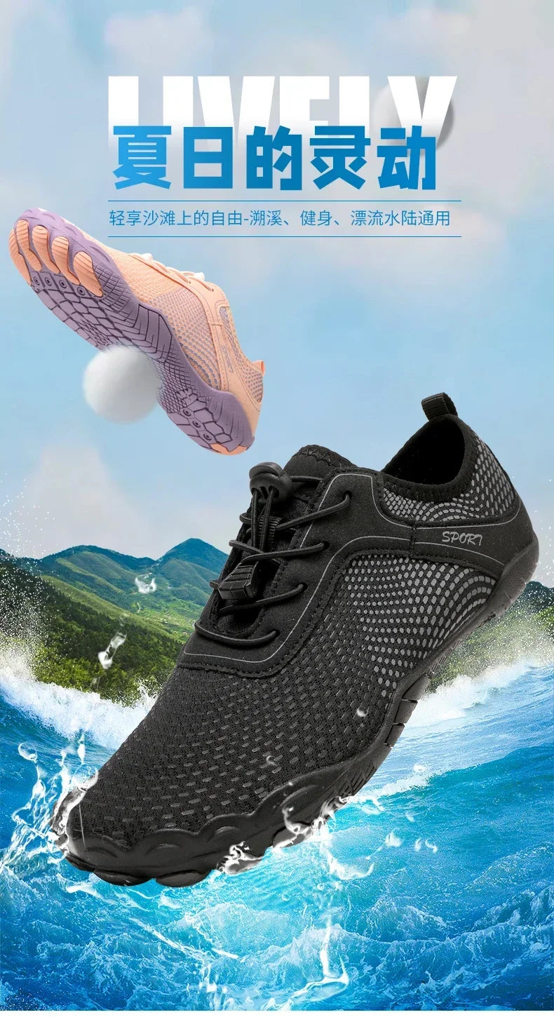 Unisex Barefoot Water Shoes – Quick-Dry Aqua Sneakers for Gym, Running, Beach & Outdoor Sports for Men & Women