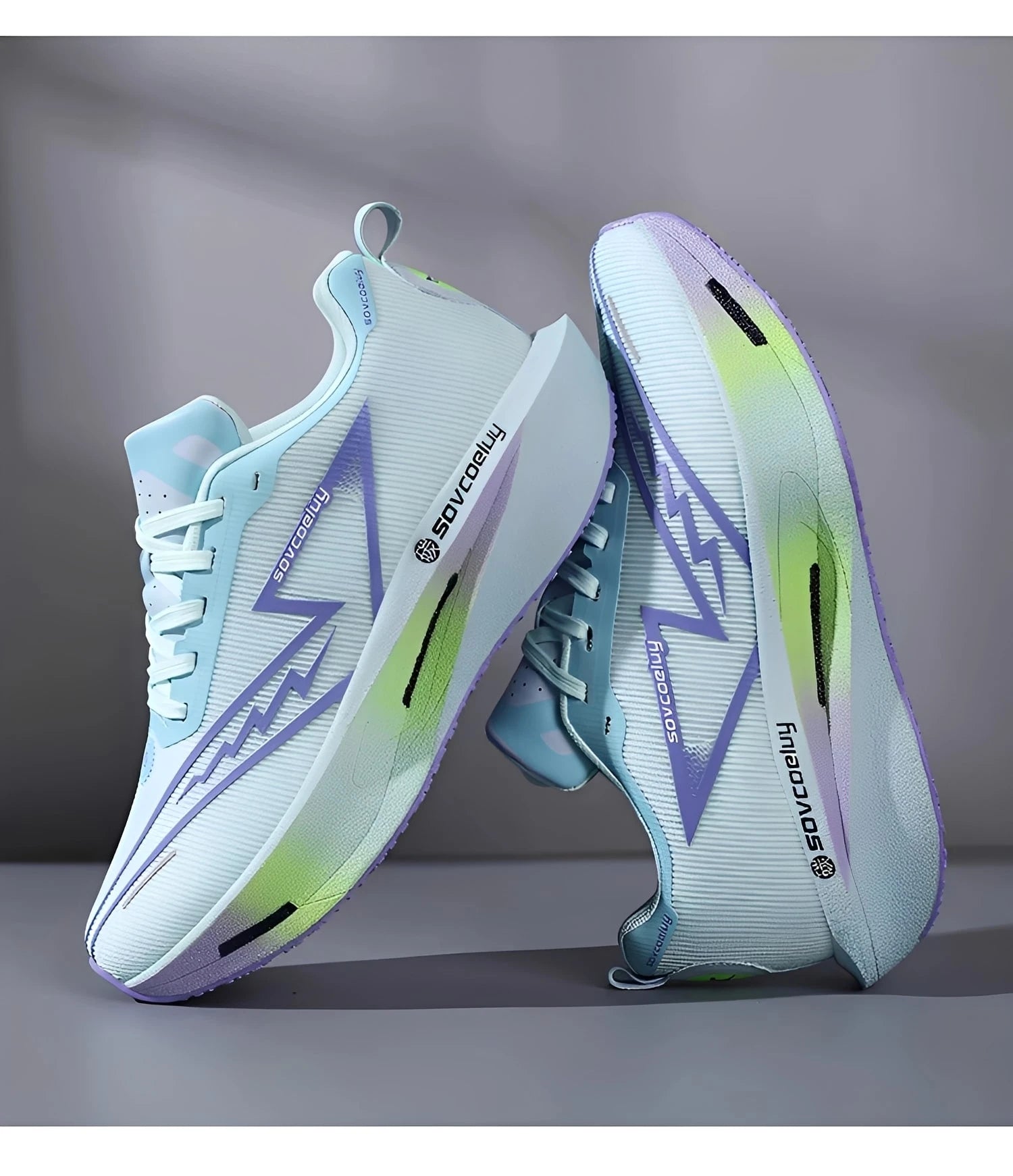 Carbon Plate Running Shoes – Lightweight Breathable Marathon Sneakers for Men & Women Non-Slip Athletic Sports Shoes