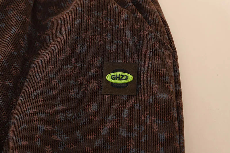 2024 New Children's Pants Girls Wheat Ear Printed Thick Trousers Winter Fur Lining Boys Warm Casual Pants 0-5Y Unisex