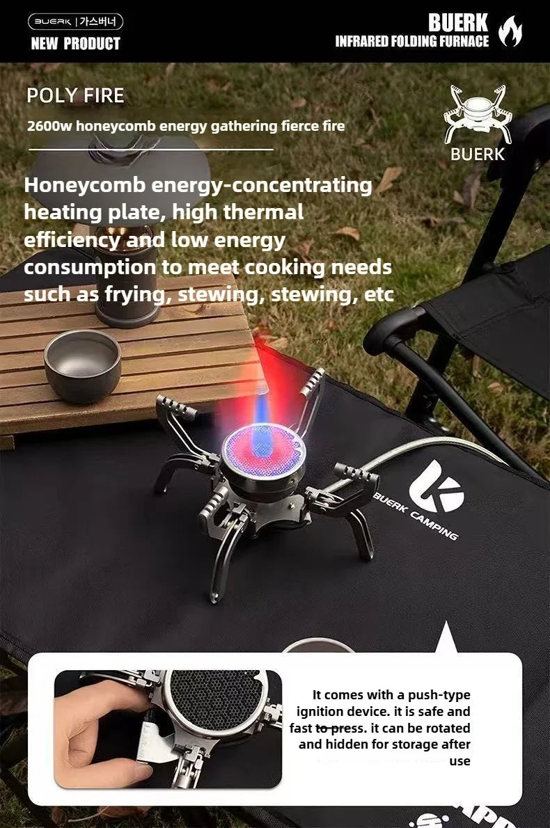 Outdoor Infrared burner Outdoor mini Stove Camping Cooking Ultralight Folding Mini Burner Camp Cooking Supplies