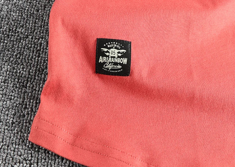 Summer New American Retro Sleeveless O-neck Letter Printed T-shirt Men's Fashion 100% Cotton Washed Casual Sports Vest Tops