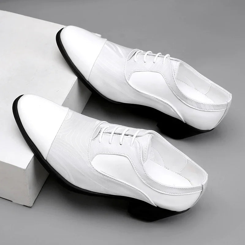 Height Increasing Men Dress Formal Business Shoes Luxury Italy Gentleman Party Evening Oxfords High Heel Youth Wedding Shoes