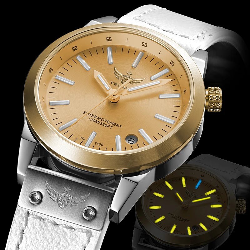 Yelang V1010 36MM Women's Quartz Watch – Elegant Waterproof Fashion Watch with Sapphire Glass & Luminous Dial – Luxury Gift for Women & Students