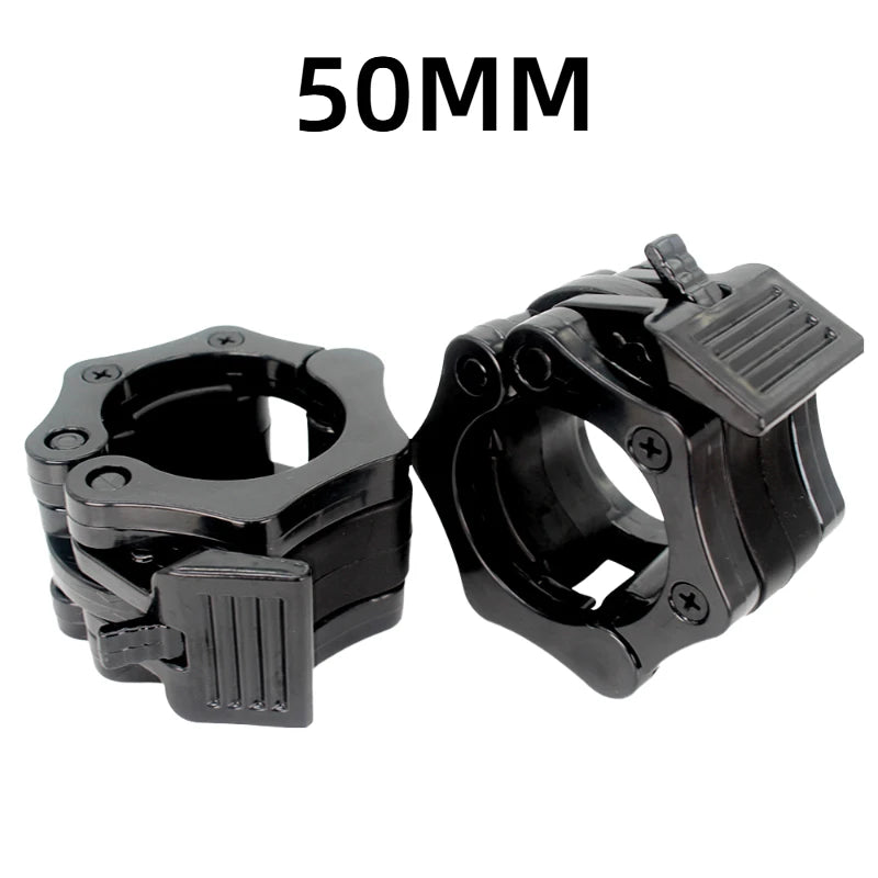 1Pair 50MM Spinlock & Collar Lock Clips For Weightlifting Bar - Quick Release Dumbbell Clamps