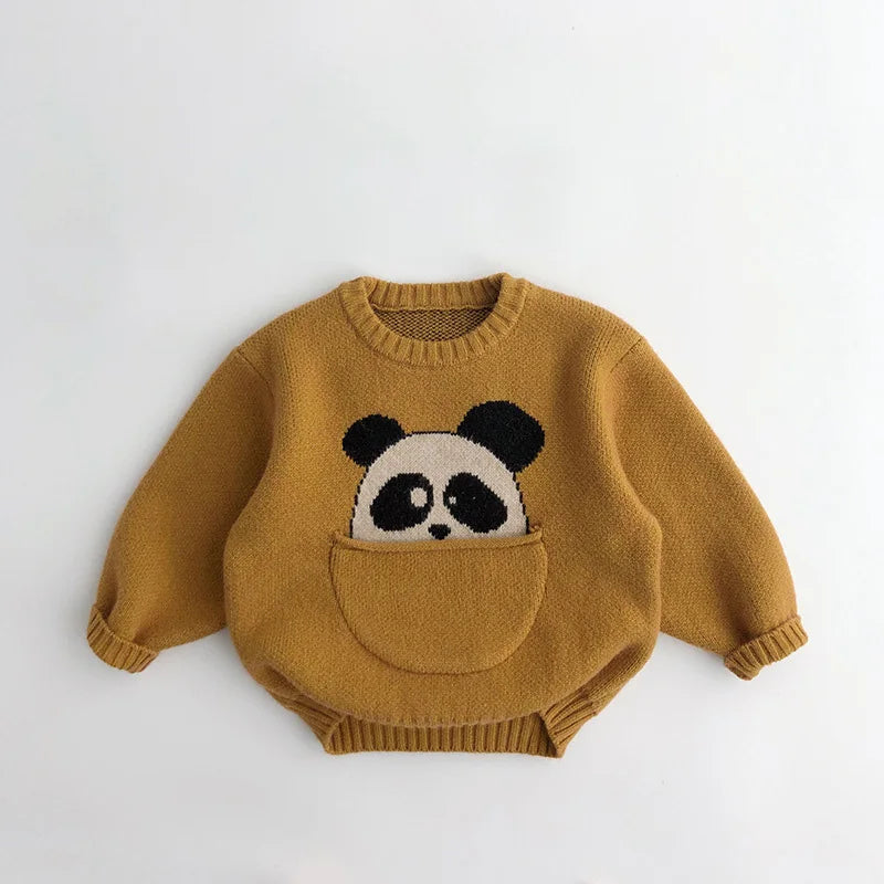 Kids Baby Clothes Sweaters Pullover Cartoon Boys Girls Knitwear Korean Style Children Infant Pullover Outwear 1-6Y Unisex