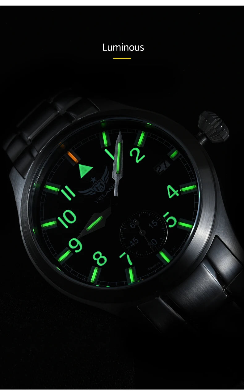 Yelang V1023 Men Watch Japanese VL58 Movement Casual Men's Quartz Watch 10ATM 100m Waterproof Luminous Sports Watch Sapphire