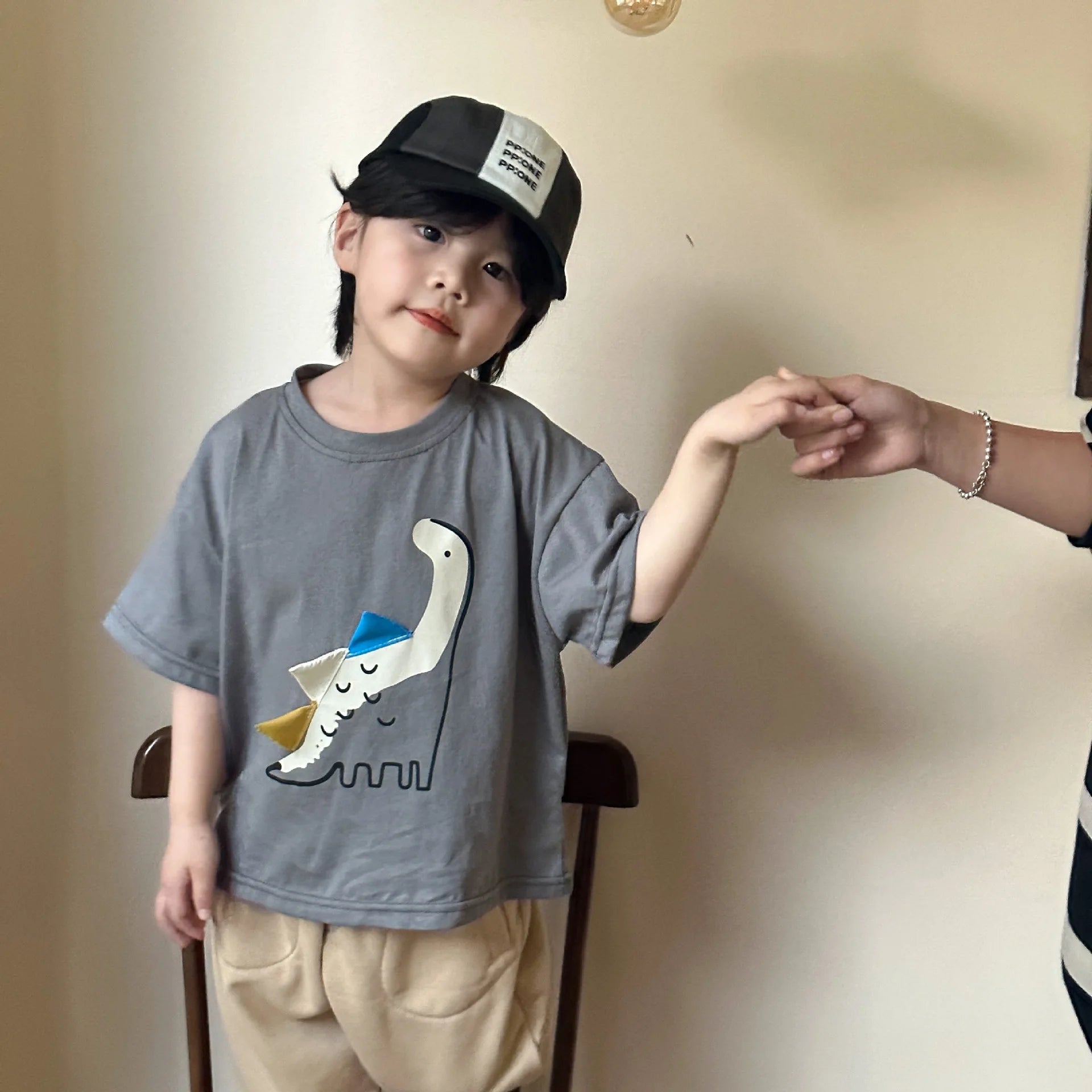 Kids Clothes Boys Dinosaur T-Shirts Summer Girls Tee Cotton Boys Half Sleeve Shirt 2-7Y Unisex