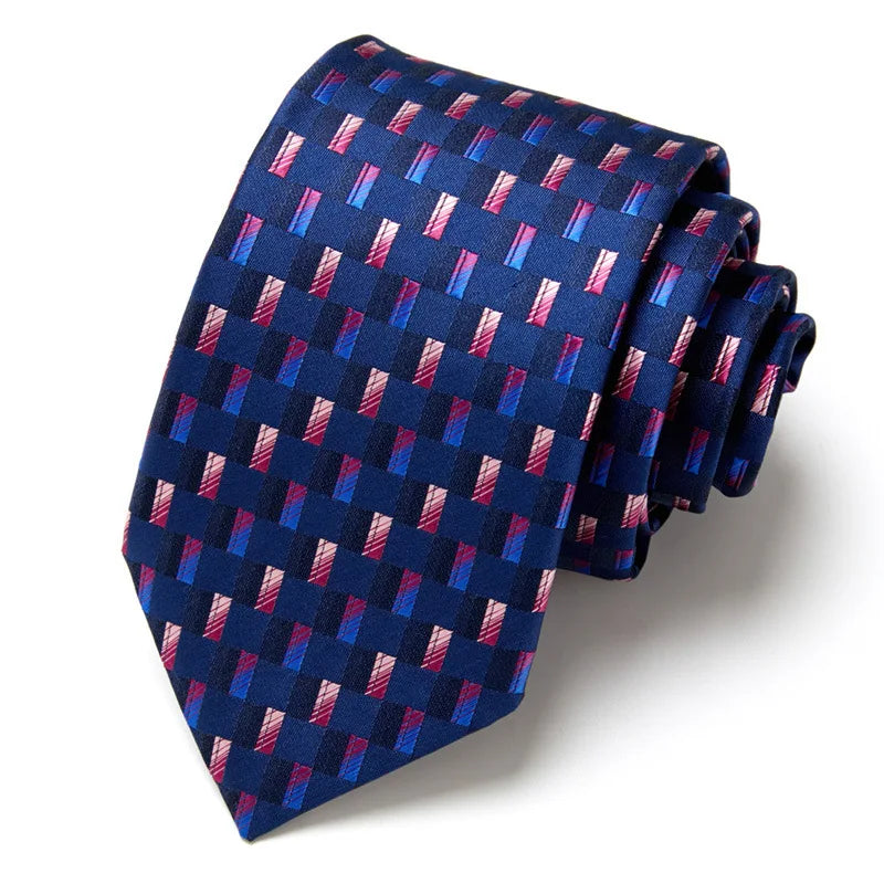 Men's Business Neckties Men's Stripe Plaid Floral Blue Wedding Ties Jacquard Woven Men Neck Jacquard Ties Vintage Accessories