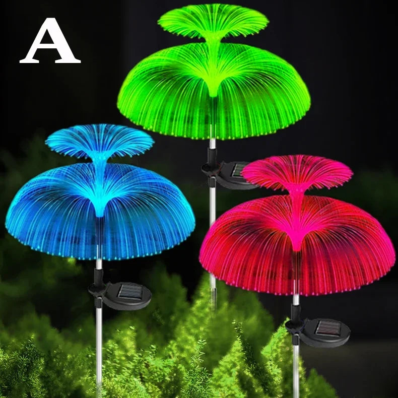 Solar Jellyfish Lights LED Outdoor Waterproof 7 Color Change Garden Landscape Patio Pathway Lawn Decor Solar Flower Lights