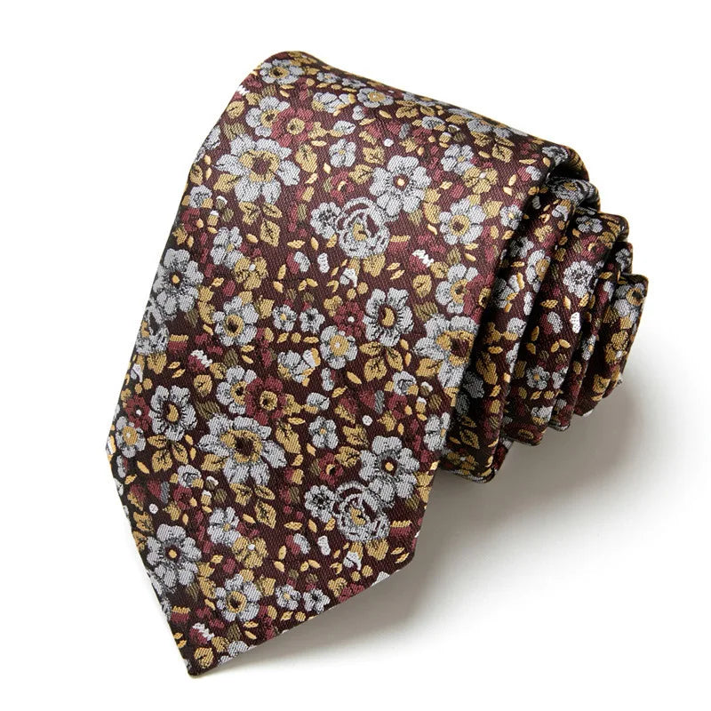Men's Business Neckties Men's Stripe Plaid Floral Blue Wedding Ties Jacquard Woven Men Neck Jacquard Ties Vintage Accessories