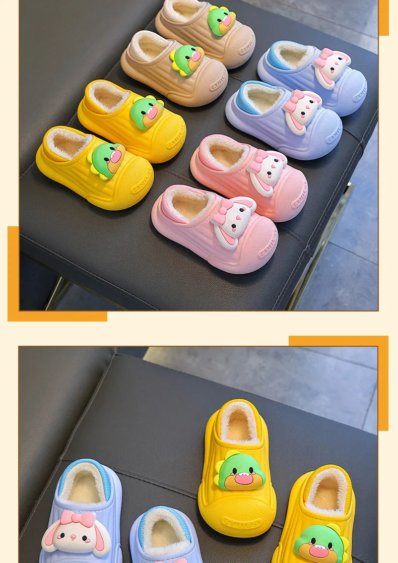 Children’s Baby Cotton Shoes Winter Warm Cartoon Sheep Non-Slip Shoes Kids Soft Sole Girls' Indoor Slippers