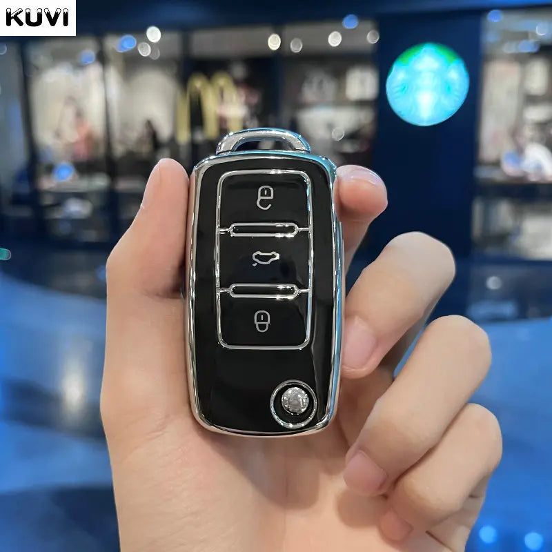 TPU Car Key Case Cover for VW Volkswagen Polo Tiguan Passat B5 B6 B7 Golf 4 5 6 MK6 Jetta Lavida Skoda Octavia Seat Leon Altea