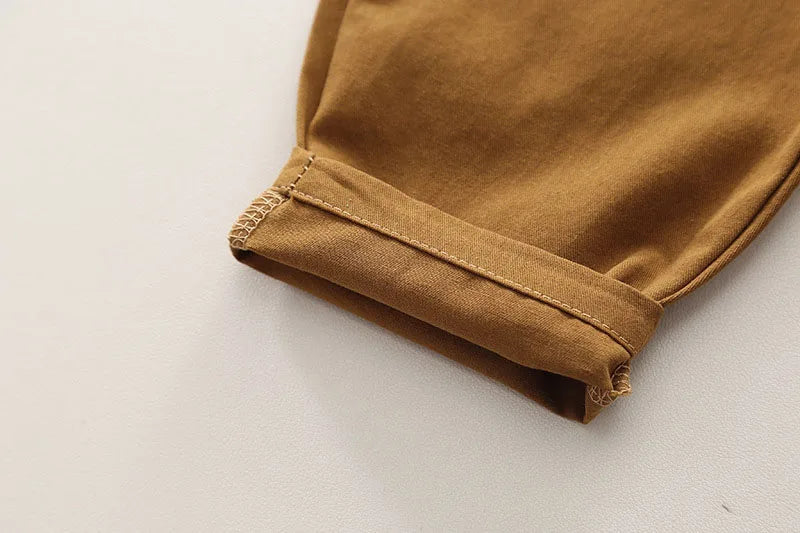 Herfst kinderkledingset kinderen schattige cartoon beer shirt + effen overall jongens 2 stuks dunne stijl outfit 1-3 jaar unisex