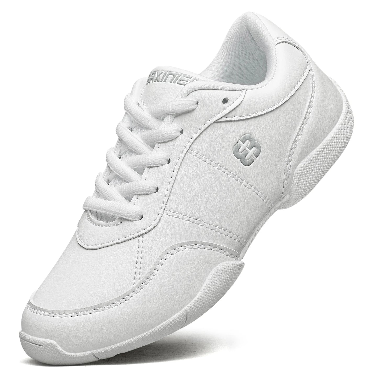 Girls White Cheerleading Shoes Lightweight Youth Cheer Competition Sneakers Kids Training Dance Shoes Comfortable