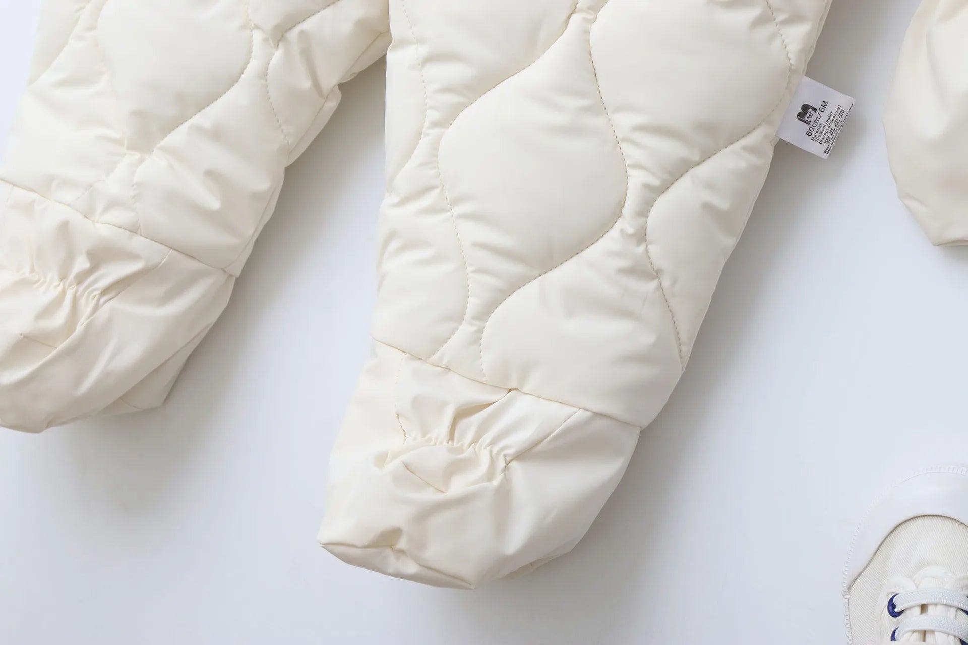 Baby's 2Pcs Winter Warm Clothes Thicken Fleece Rompers Jumpsuits Fur Lining Footie and Vest Snowsuit For Toddlers 0-2Y