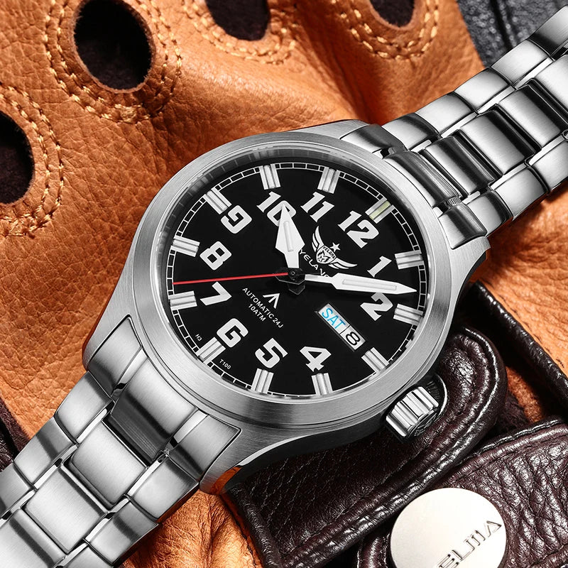 Yelang V1007 42MM Men Watch NH36 Luminous T100 Brand 100M Waterproof Mechanical Automatic Watch Sapphire Lens Reloj Business