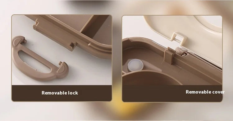 304 Stainless Steel Microwave Safe Partitioned Bento Box - Large Capacity Lunch Container for Students & Office Workers