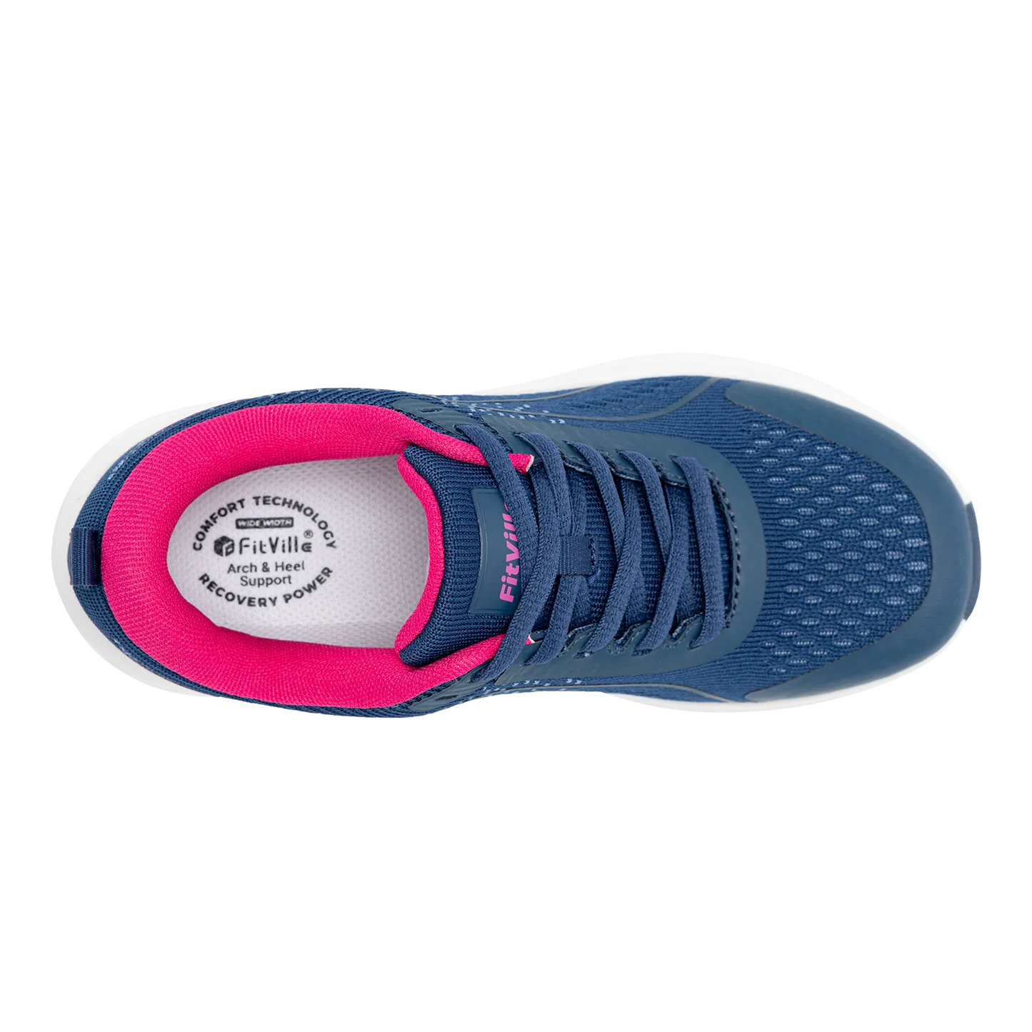 Damesschoenen met brede breedte, lichtgewicht sneakers voor dames met brede breedte voor platvoeten, verlichting van hielpijn en plantaire fasciitis