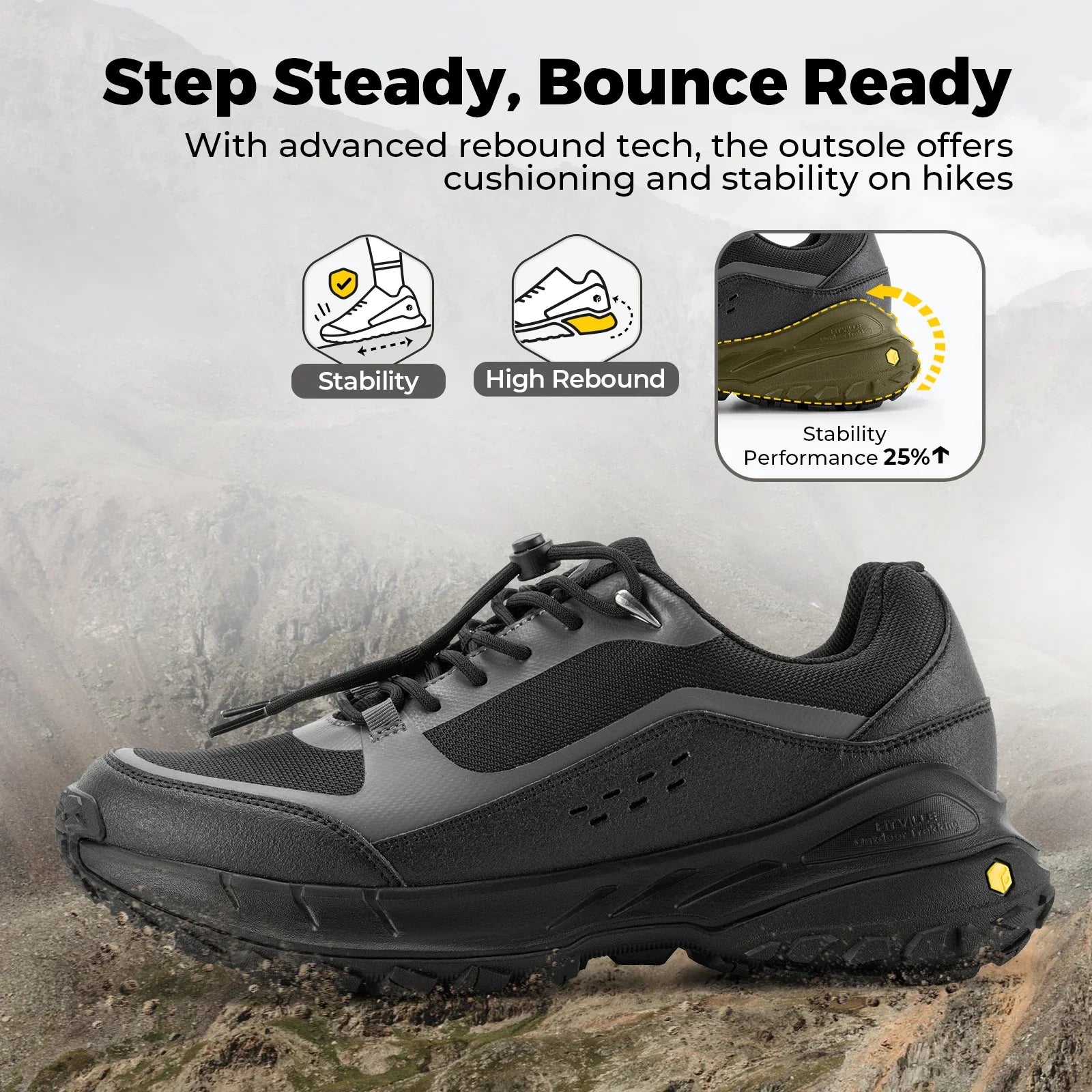 Men's Extra Wide Walking Training Shoes Hiking Shoes Lightweight Casual Non-Slip Sports Shoes For Mountaineering