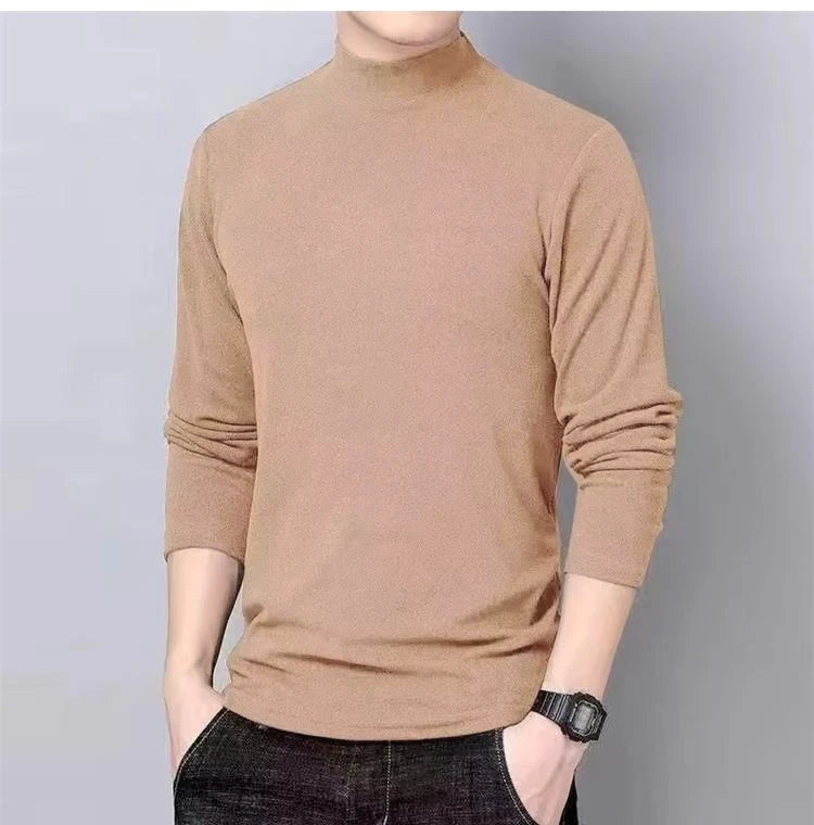 Heren Basic Turtleneck Trui Eenvoudige Winter Casual Trui Zoete Onderkleding Chique Heren Truien Lange Mouw