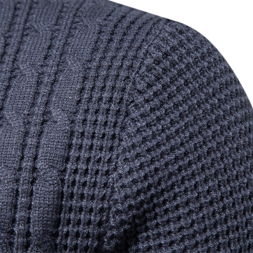 Warm Men's Pullovers Sweater For Autumn and Winter With Solid Colour and Soft Material Casual Classic Sweater For Men