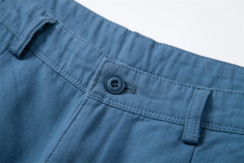 2025 Men's 5-Inch Casual Shorts 100% Cotton Solid Elastic Waist Summer Comfy Beach Business Social Multi Colours