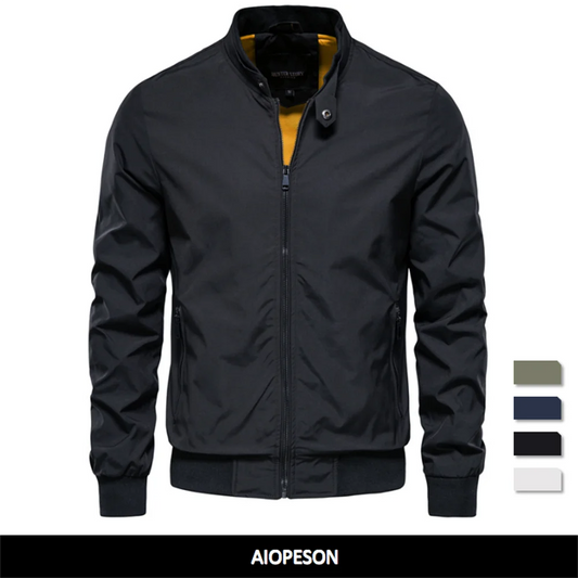 Solid Colour Baseball Jacket Men's Casual Stand Collar Bomber Men's Jackets Autumn High Quality Slim Fit Jackets for Men