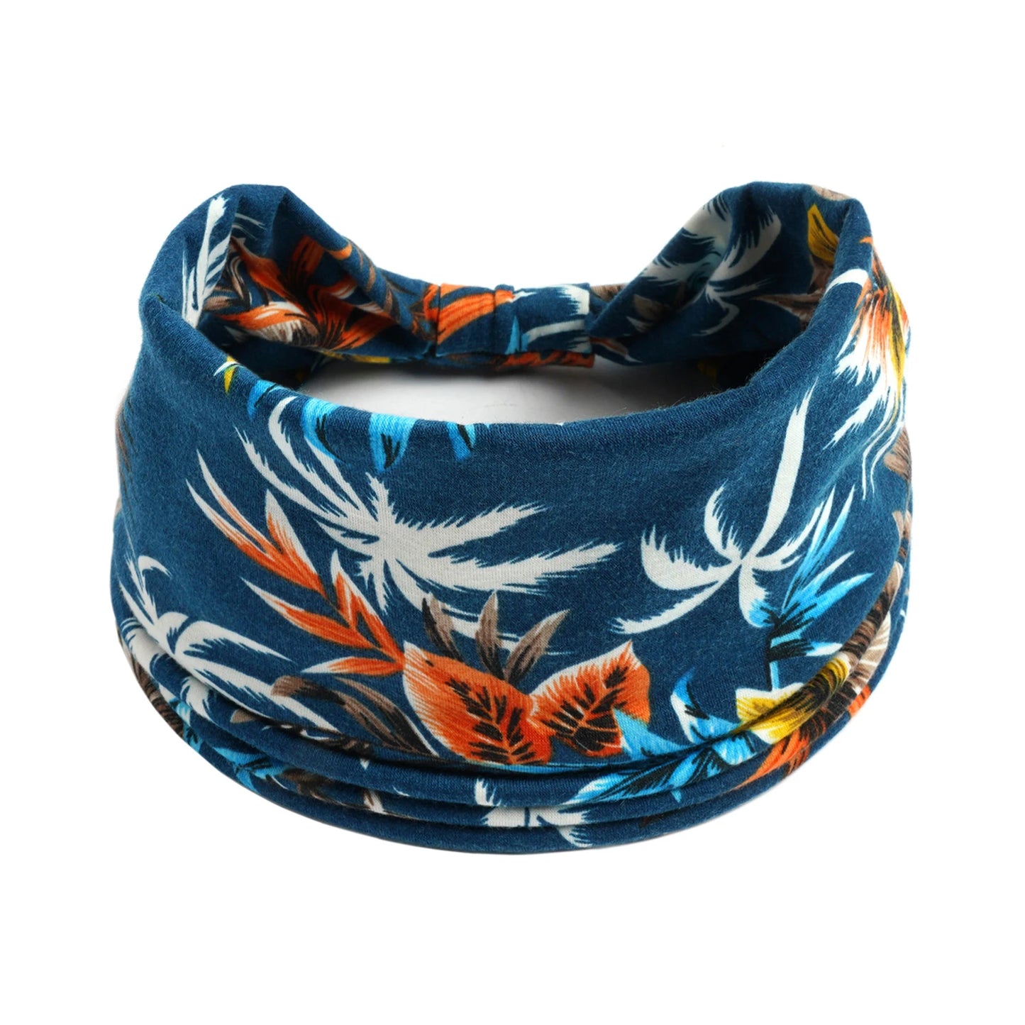 Bohol Headbands Women Wide Knotted Hairbands Elastic Turban Head Bands Non-Slip Floral Yoga Sports Sweatbands Workout Head Wraps