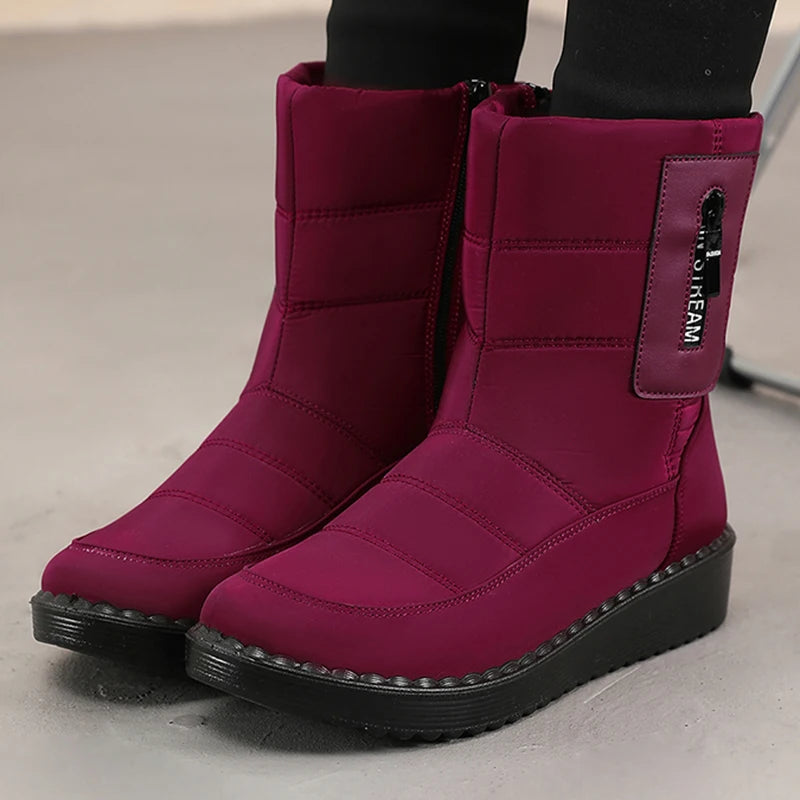 Boots Women Snow Plush Women's Boots Platform Women Shoes Casual Keep Warm Shoes Woman Flat Soft Winter Shoes Botas Mujer