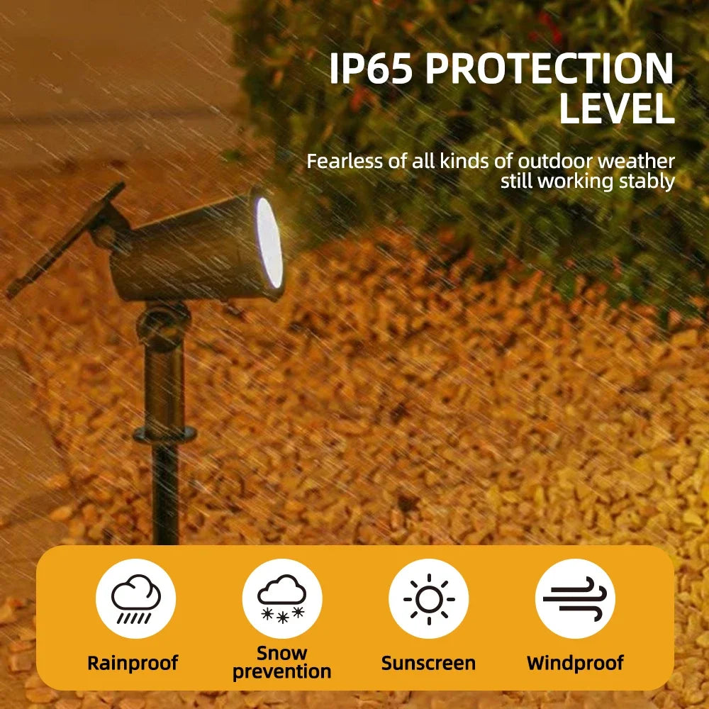 9 LED-zonnespots IP65 waterdicht, RGB-zonne-landschapsverlichting voor buiten, helderheid instelbaar, geschikt voor palmbomen in de tuin