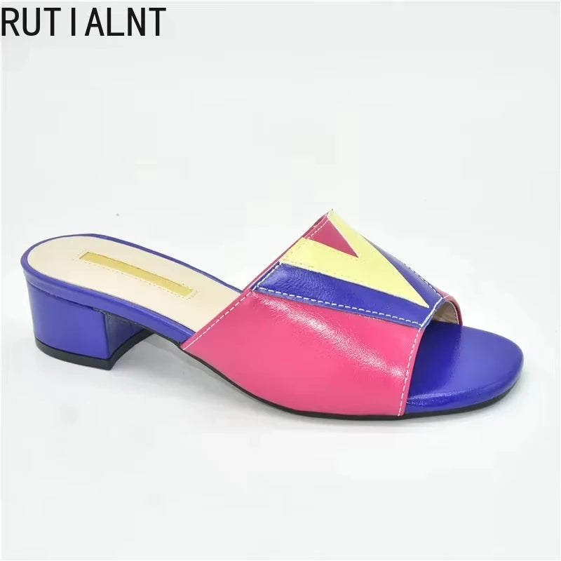 Fashion Shoes for Women Sandals Wedding Shoes Bride Pumps Women Shoes Mixed Color Low Heels Plus Size Ladies Shoe and Sandals