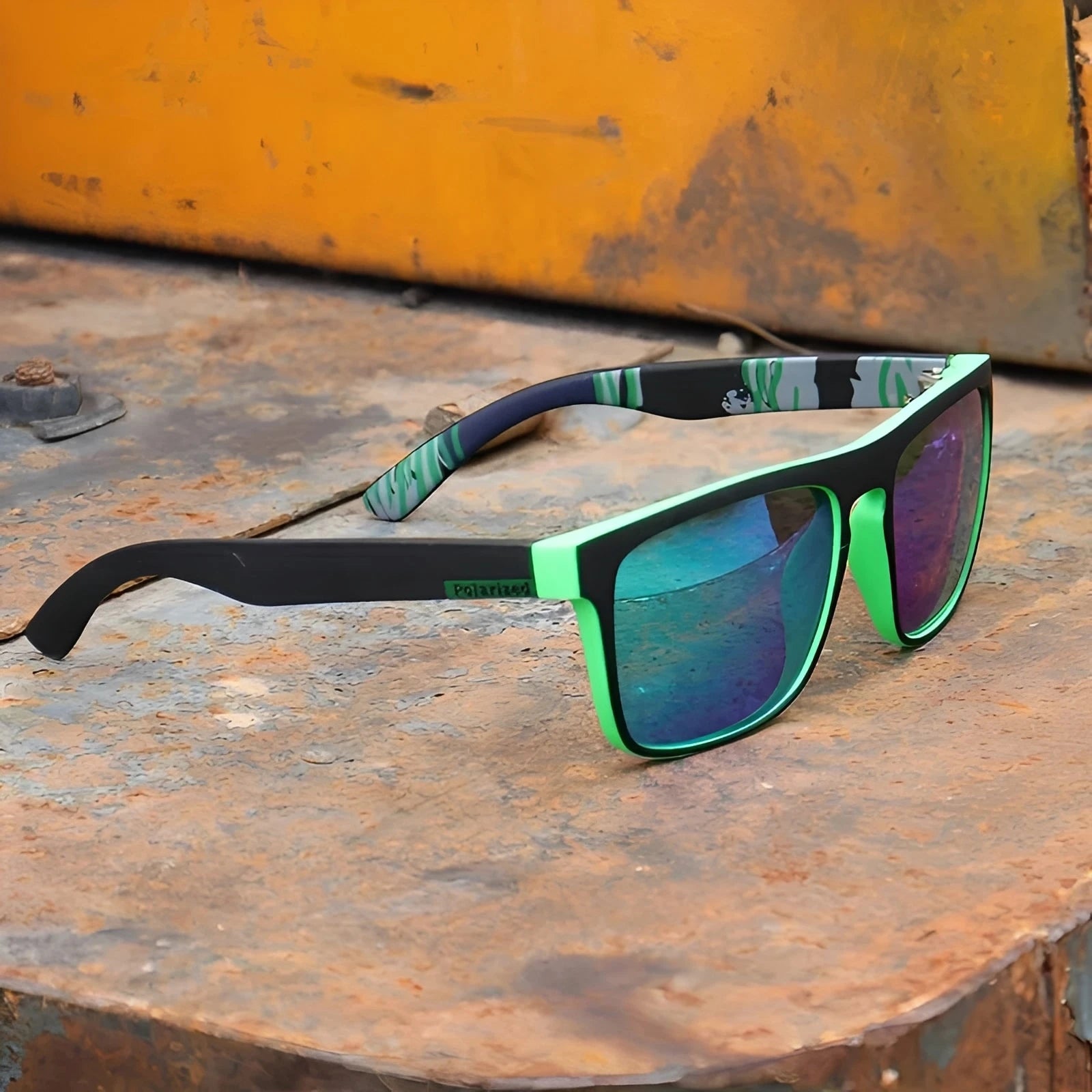 Vintage Square Polarized Sunglasses – UV400 Designer Driving & Fishing Sunglasses for Men & Women