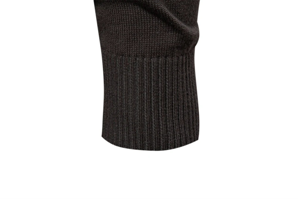 Men's Winter Cotton Cardigan Quality Sweater Fashion Turn Down Collar Knitted Sweaters for Men
