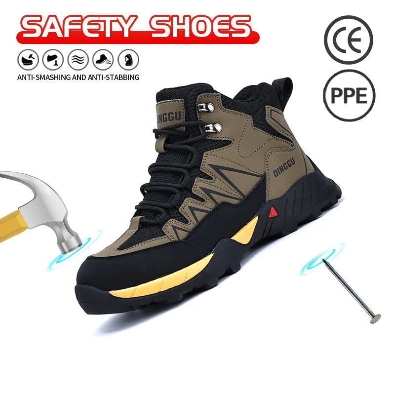 EOCENE Industrial Safety Boots – Steel Toe Slip-Resistant Work Boots with Puncture Protection & Anti-Fatigue Comfort
