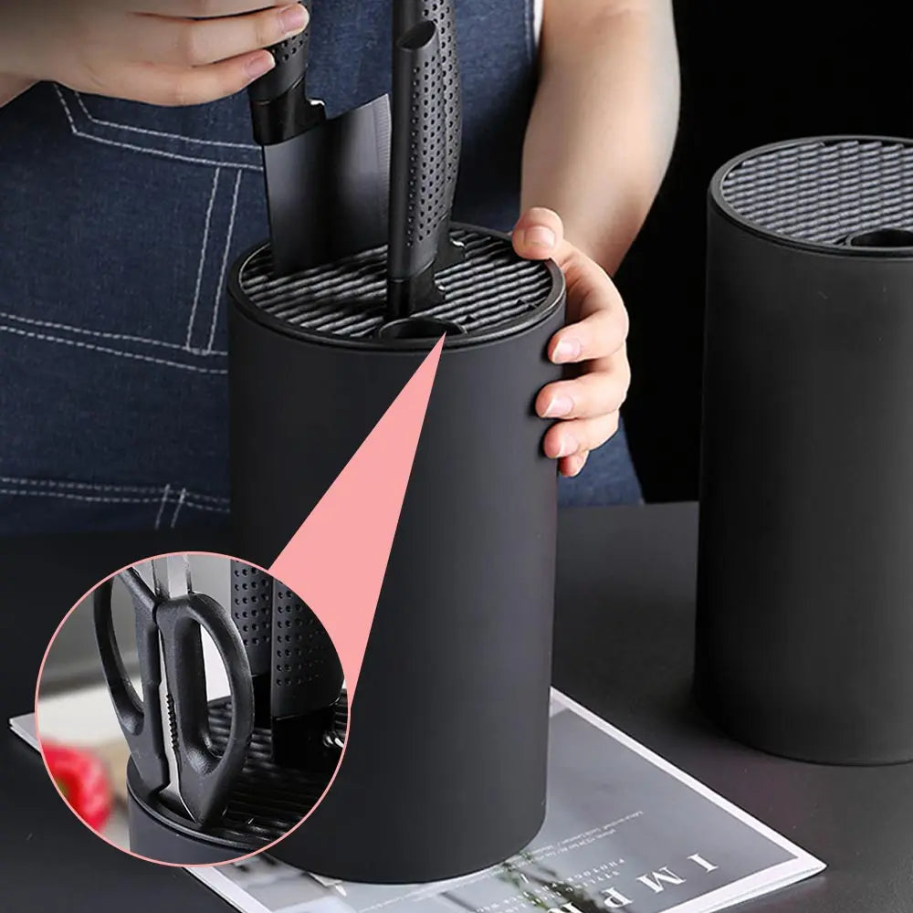 8.8inch Knife Holder Stand for Kitchen Chef Ceramic Knife Inserted Plastic Knives Block Storage Tank Holder Kitchen Accessories