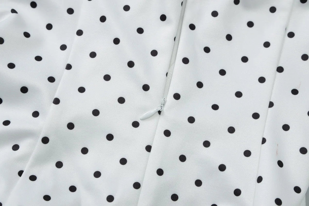 Polka Dot Printed Halter Dress Women's Sexy V neck Backless Mini Dress High Waist Bodycon Summer Fashion Vacation Dress