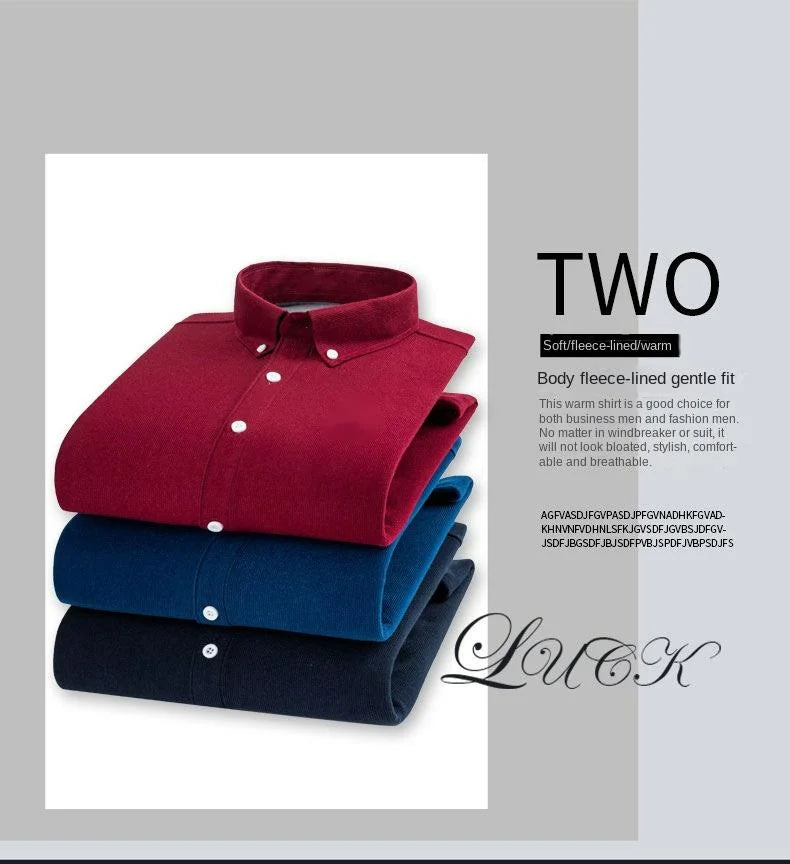 Reversknopf Allgleiches Stickerei Warme Hemden Herrenbekleidung Herbst Neue Übergroße Casual Tops Lose Koreanische Hemd