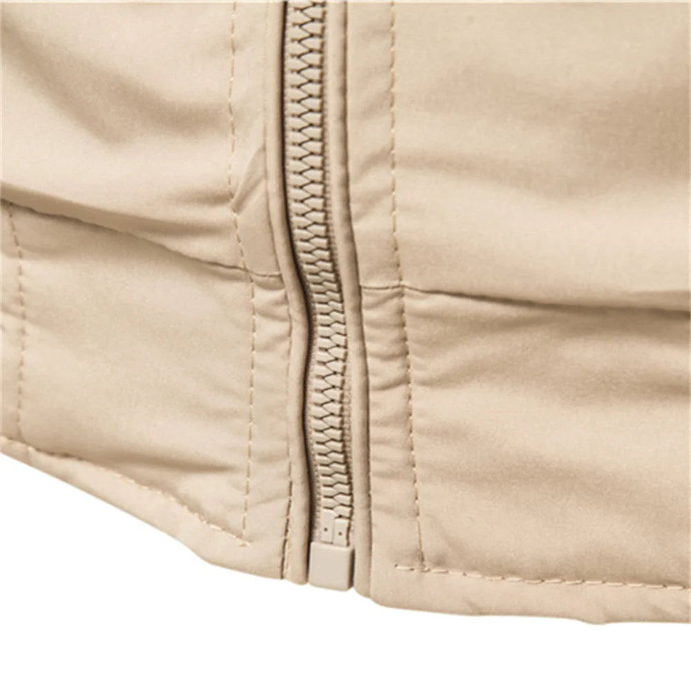 Solid Colour Bomber Jacket Men's Casual Slim Fit Baseball Jackets Autumn Fashion High Quality Jackets for Men