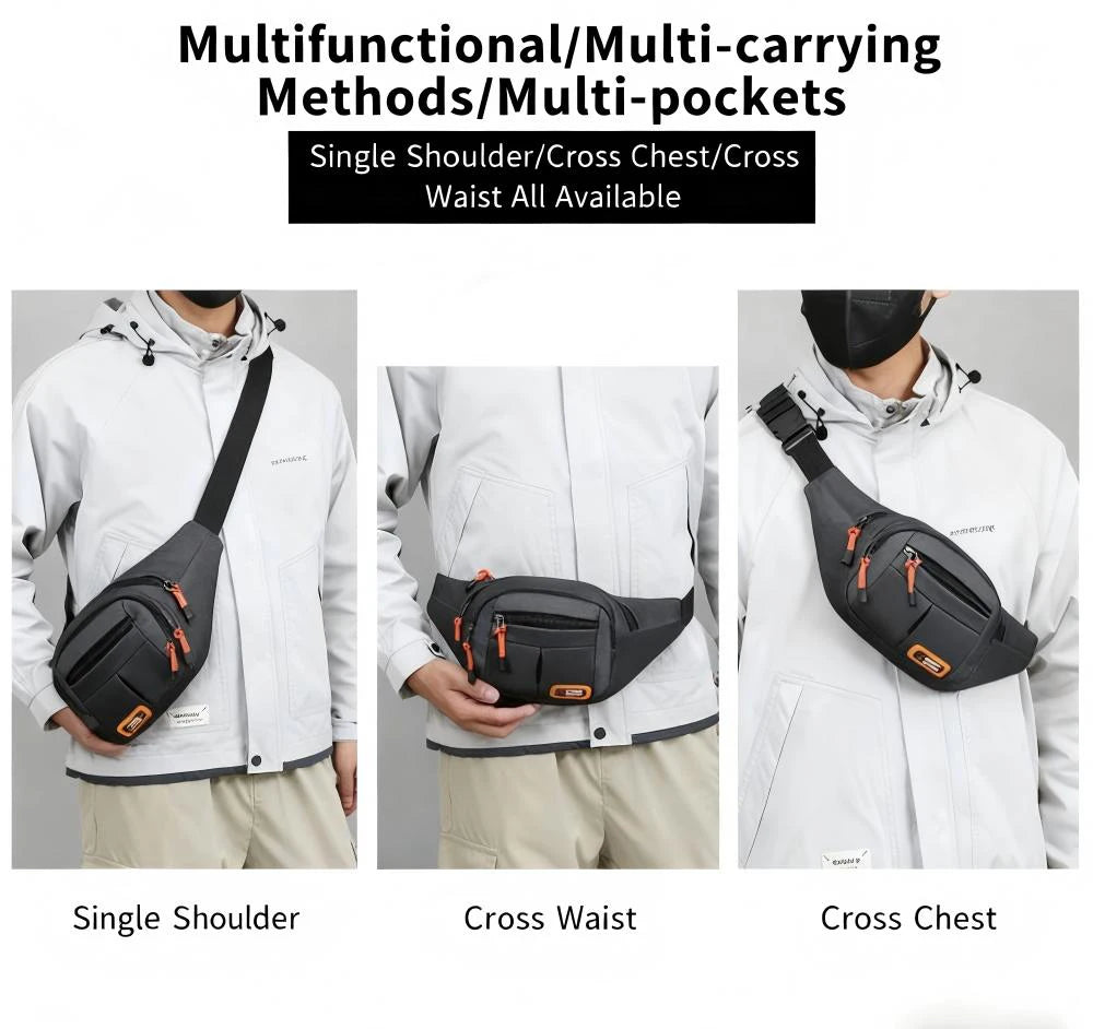 HOMEFISH Waterproof Waist Bag – Large Capacity Unisex Fanny Pack for Travel, Work, Construction & Outdoor Use