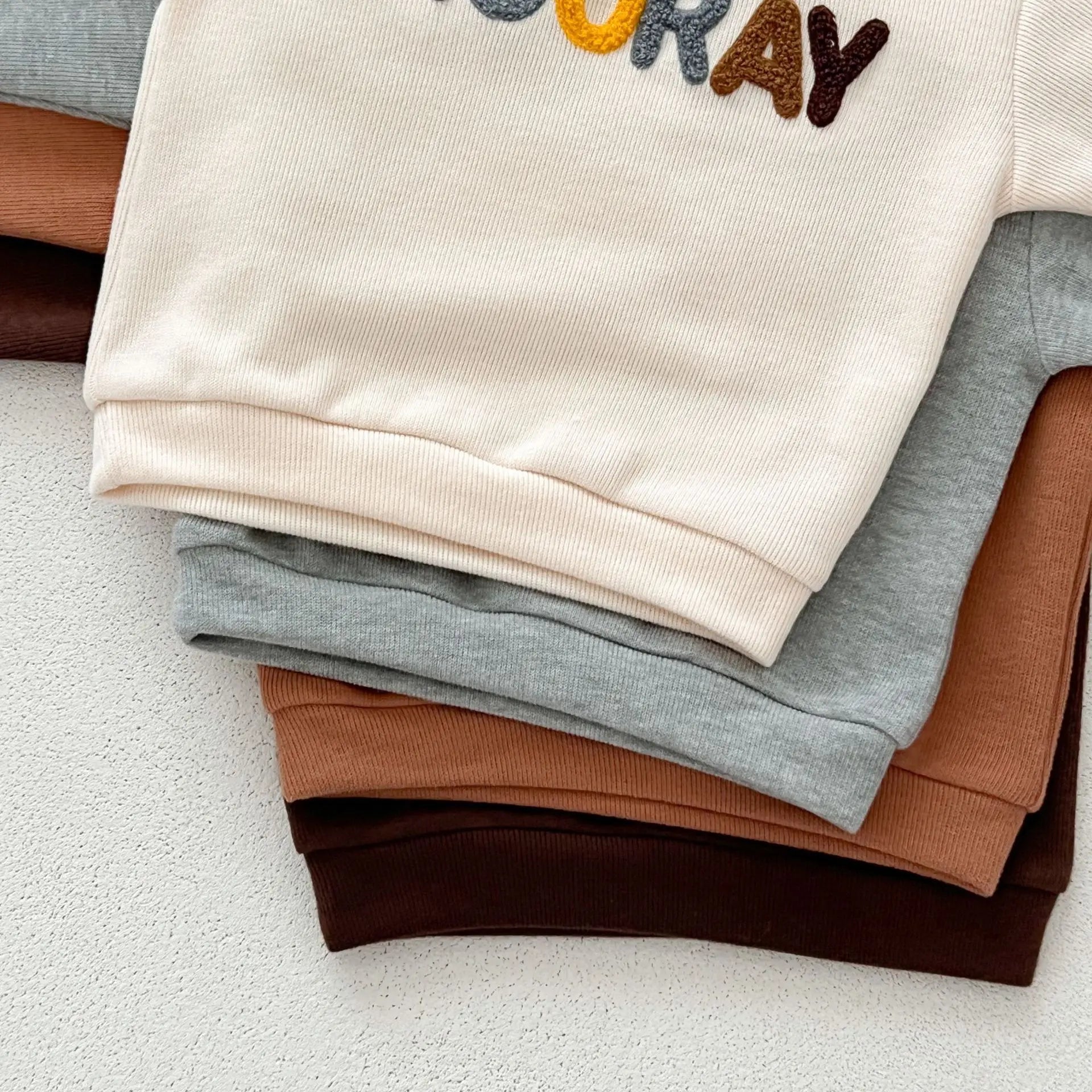 NEW Autumn Children's Clothing Pullover Set Boys Sweatshirt and Pants Girls Letter Hoodies Suit Kid's 2PCS Outfit 0-4Y Unisex