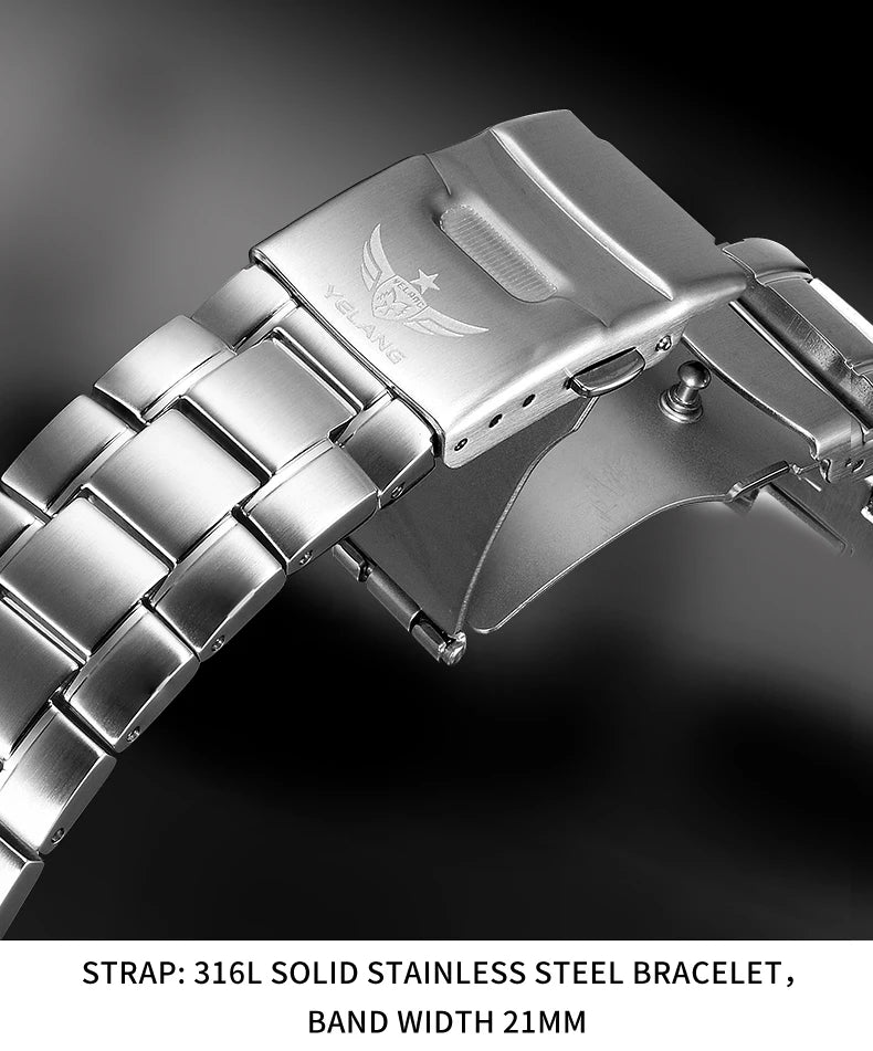 Yelang V1023 Men Watch Japanese VL58 Movement Casual Men's Quartz Watch 10ATM 100m Waterproof Luminous Sports Watch Sapphire