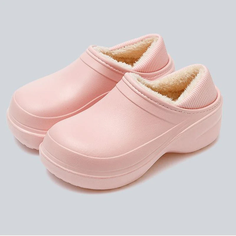 Women's Winter Warm Fashion Furry Slippers Cotton Slides For Outdoor Indoor Couples Use With Non-Slip Thick Sole Plush Fluffy Ladies' Slippers