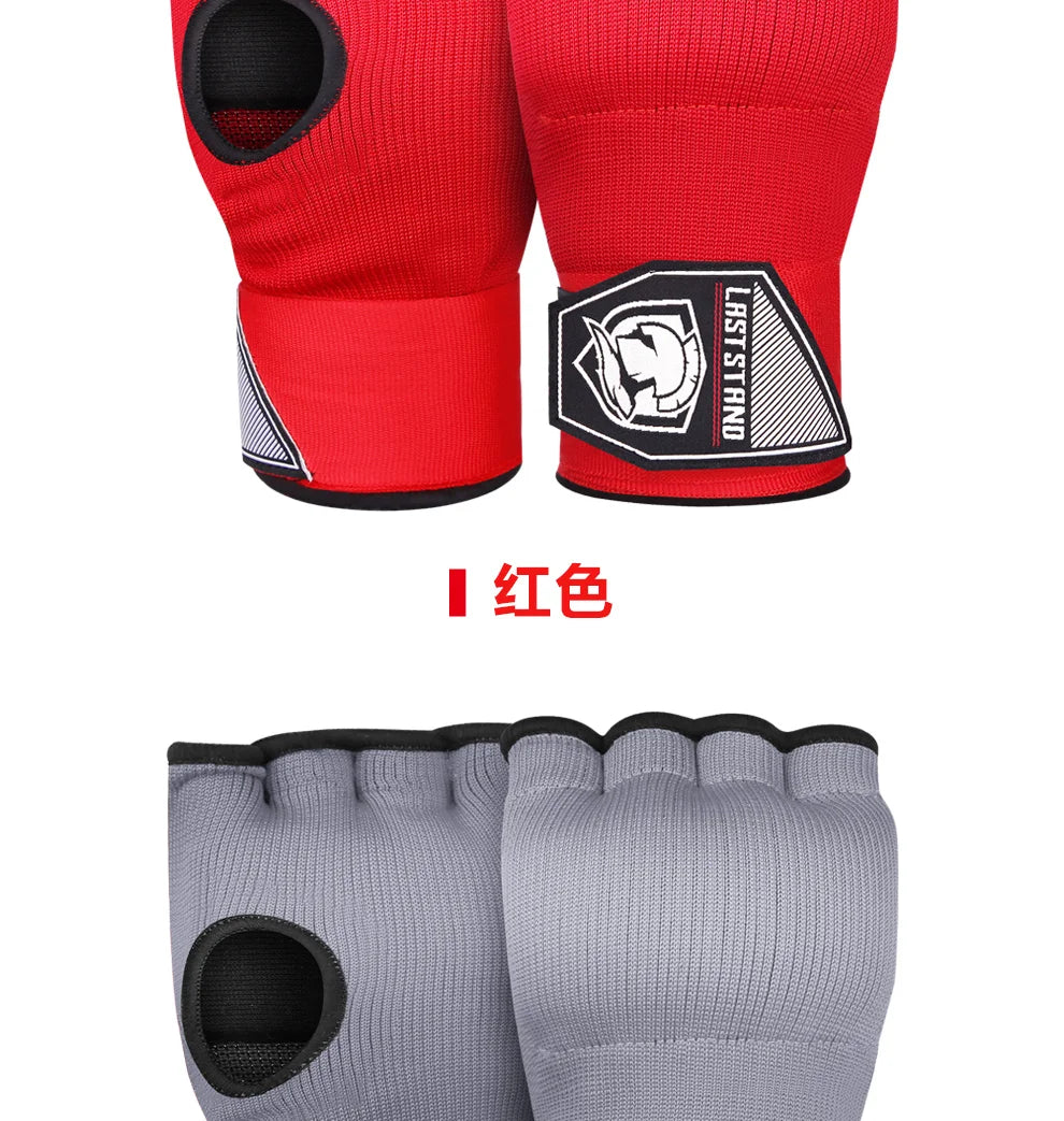 Gel Boxing Hand Wrap Gloves – Adjustable Half Finger MMA & Boxing Wrist Support Gloves with Long Strap Protective Training Gear