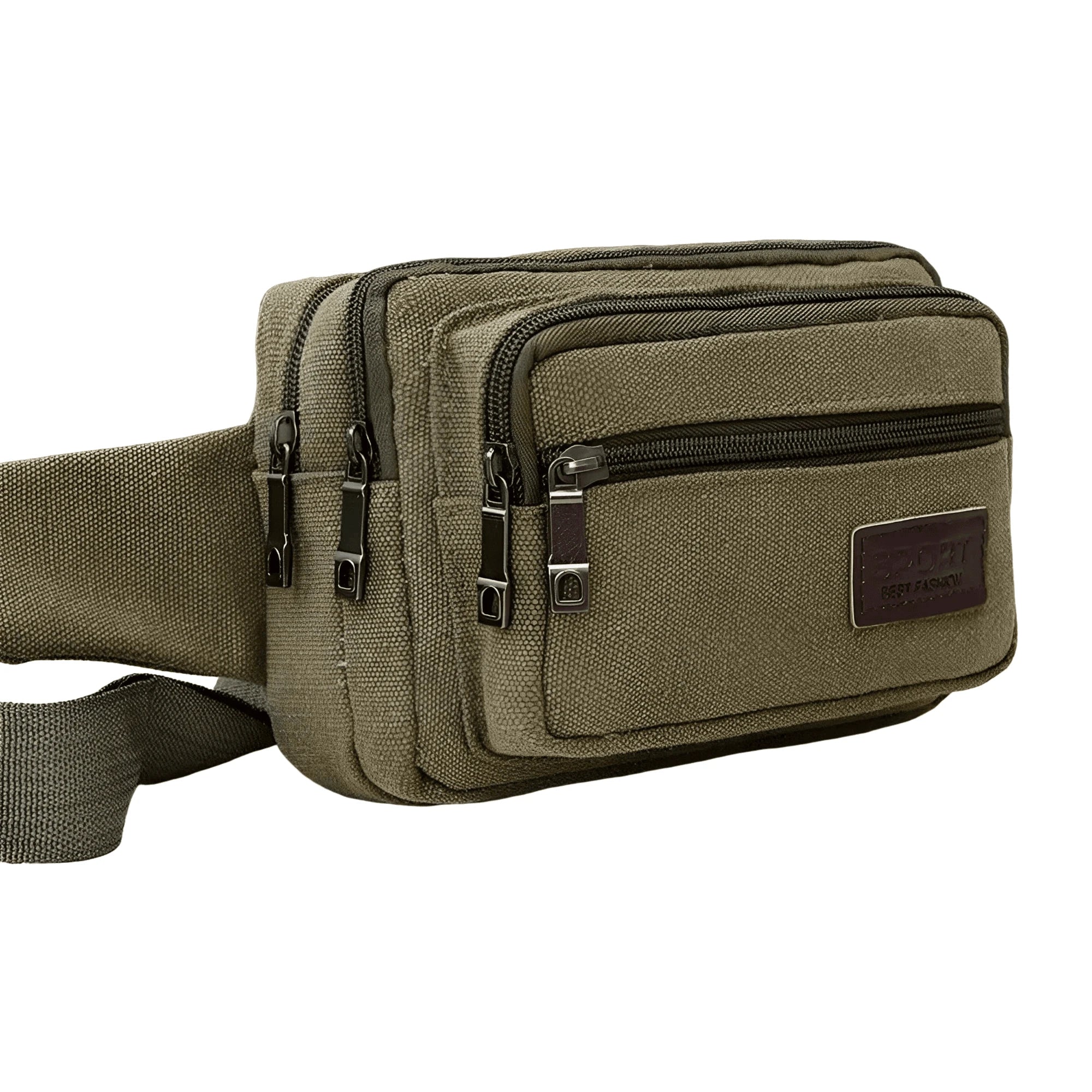 Men’s Canvas Waist Bag – Multifunction Fanny Pack Belt Bag for Travel, Outdoor Sports & Everyday Use